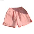 thumbnail image 2 of Liyamei Kids Solid Color Shorts with Elastic Waist for Summer Play Size 0-7,Pink, 2 of 5