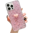 thumbnail image 7 of Compatible with iPhone Case,Cute Kawaii 3D Love Heart Shiny Glitter Bling Sparkly Clear [ Drop & Full Body Protection] Shockproof Cover Phone Case (Blue,iPhone 14), 7 of 7
