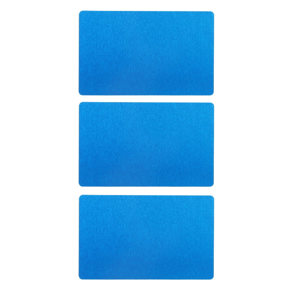 YLSHRF Meatal Card Sheet,50Pcs Blue 0.45mm Thicken Marking Metal Card Test  Material Nameplate Aluminium Plate,Metal Business Card - Walmart.com