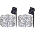 thumbnail image 1 of Guirnaldas de luces solares, 22M 200LED Luces de cadena solares al aire libre, 8 modos Cable de cobre impermeable para decoración del hogar Dormitorio Jardín Patio Fiesta Fiesta de Navidad, 1 of 5