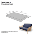 thumbnail image 5 of MoNiBloom Solid Futon Cover Slipcover Fit 6"- 8" Futon Mattresses Navy Blue, Twin Size 39x75 Inch, 5 of 9