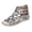 Camouflage, variant on Women's Gladiator Crisscross Sandals Cut-Out Back Zip Flat Breathable Summer Footwear Black 36