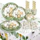 thumbnail image 2 of Decoraciones para fiesta temáticas de animales de la selva, vajilla de papel desechable para Safari en la jungla, platos para Baby Shower, suministros de fiesta de cumpleaños para niños, 2 of 4