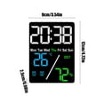 thumbnail image 3 of Inerposs LED Digital Clock, Multifunctional Alarm Clock, Display Date, Week, Temperature, Humidity, Adjustable Brightness, Two Alarm Settings for Home and Office, 3 of 6
