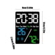 thumbnail image 3 of Reloj digital LED, multifuncional, muestra fecha, semana, temperatura, humedad, DST, brillo ajustable, alarma dual, tricolor, 3 of 6