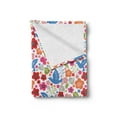 thumbnail image 2 of Cartoon Soft Flannel Fleece Throw Blanket, Pastoral Composition of Flowers and Birds Leaves, Cozy Plush for Indoor and Outdoor Use, 50" x 60", Multicolor, by Ambesonne, 2 of 5