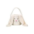 thumbnail image 2 of Bolsa de conejos de peluche, bolsa de Pascua, bolso infantil, bolsa de conejos, cesta de Pascua, bolso de terciopelo, 2 of 6