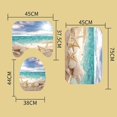 thumbnail image 2 of Juego de Cortinas de Ducha y Alfombras de Baño CHAO Estilo Marino Love Shell, 2 of 4