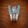 thumbnail image 5 of QQTDFG Gorgeous 925 Silver Turquoise Ring Women Wedding Jewelry Rings Gift Size 6-10-10-:#1, 5 of 7