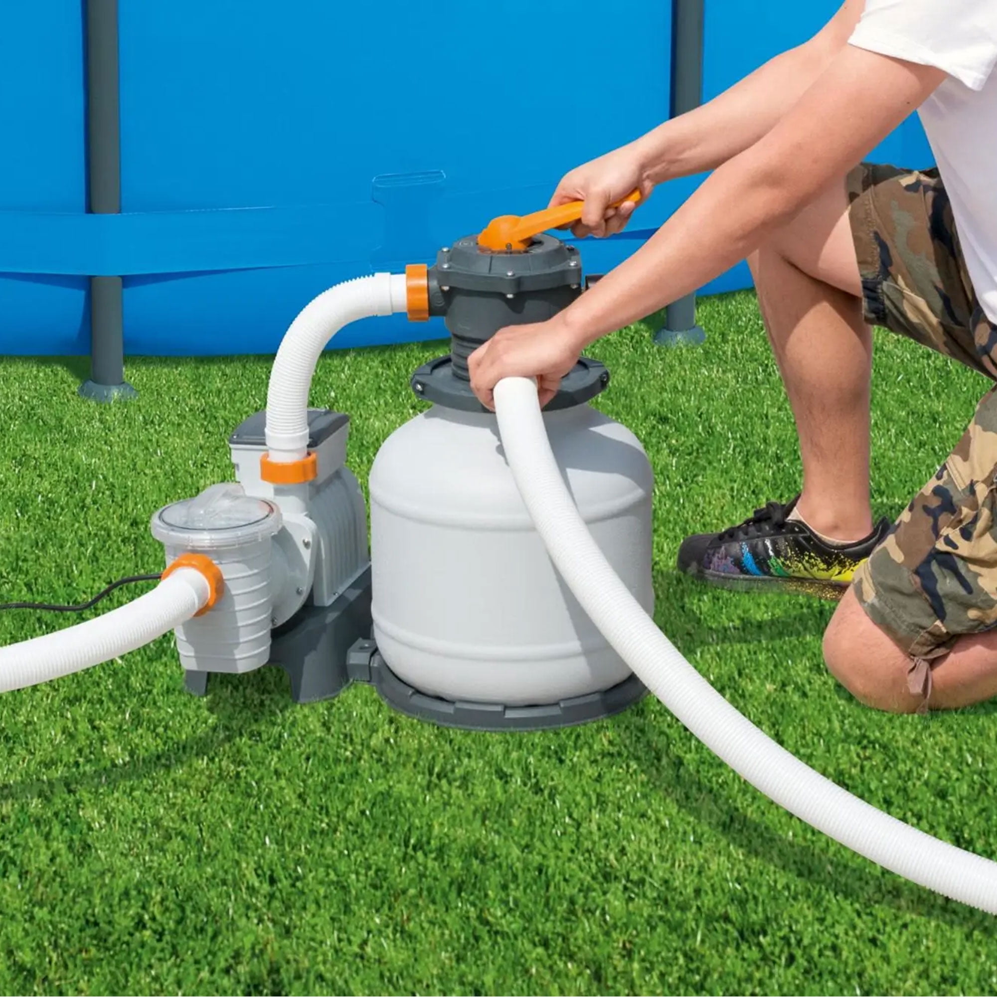 Bestway Flowclear 2200 GPH Sand Filter Pump for Above Ground Swimming Pool