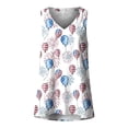 thumbnail image 5 of Mode Décontractée pour Femmes, T-Shirt Sans Manches à Col en V Imprimé, 5 of 5