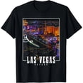 thumbnail image 1 of Playera de Mujer: Las Vegas de Noche - Recuerdo del Skyline de Nevada, 1 of 7