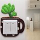 thumbnail image 3 of Etiqueta engomada del interruptor de luz decoración del interruptor de luz del diseño del cactus para Li, 3 of 5