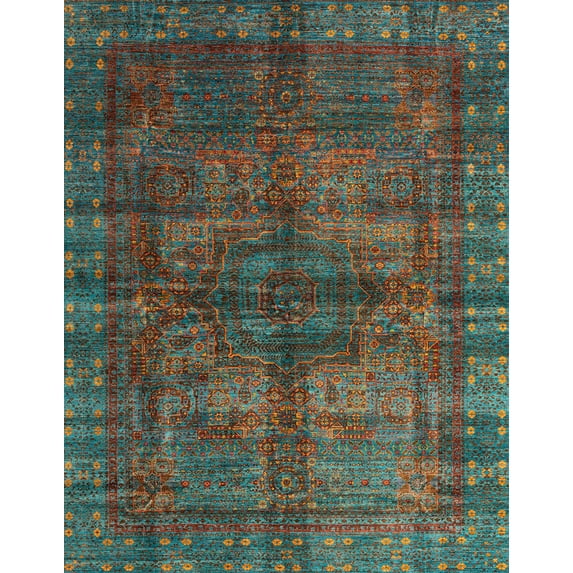 Ahgly Company Indoor Rectangle Abstract Red Brown Oriental Area Rugs, 2' x 5'