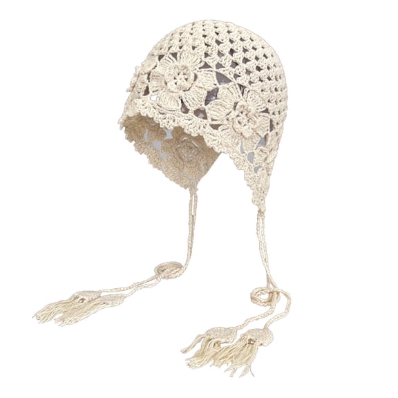 CHUMUD Women Handmade Crochet Beanie Hats Sun Summer Skull Cap Lightweight Beach Hat