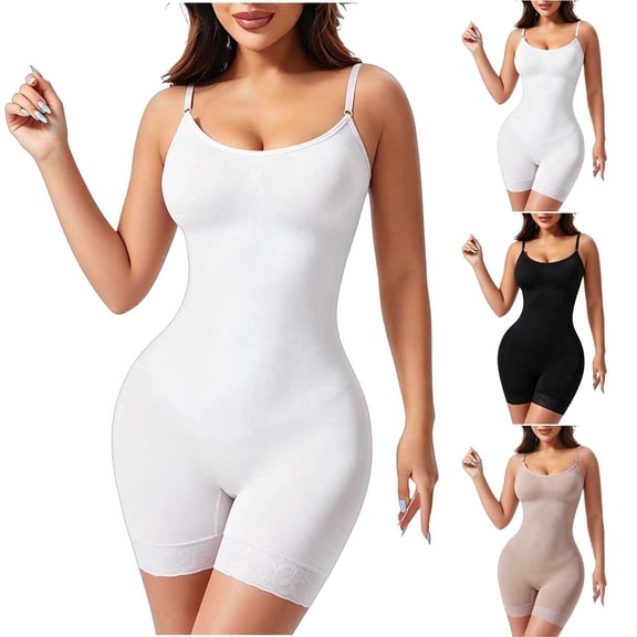 Purcolt Shapewear for Women Tummy Control Seamless Bodysuit Mid Thigh Body Shaper Shorts for a Lifted Look