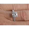 thumbnail image 5 of Trendy 2.25 Carat Halo Moissanite Diamond Engagement Ring Set with 18k Gold Plating, 5 of 5