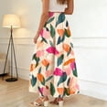 thumbnail image 4 of Arlun Bohemian Long Skirts for Women Elastic High Waist Floral Pleated A-Line Maxi Skirts 2026 Trendy Beach Vacation Outfit Loose Lightweight Flowy Summer Skirt with Pockets 16-Light Pink XXXL, 4 of 6