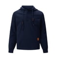 thumbnail image 5 of Namayuj Waffle Hoodies for Men Fall Solid Color Hooded Sweatshirt Trendy Pullover Tops Soft Long Sleeve Hoodie, 5 of 6