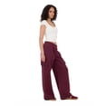thumbnail image 3 of Forever 21 Women's Burgundy Cargo Trend Oversized Wide-Leg Jogger, Cargo Pocket Design for Athleisure & Lounging, M, 3 of 6