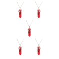 thumbnail image 2 of maskred Hexagon Column Charm Findings Handmade Holiday Hanging Pendants Crystal Necklace Earring Keychains Decorations Red 5Set, 2 of 6