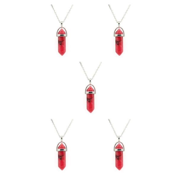 Sonducket Hexágono columna encanto hombres joyería hallazgos aniversario colgantes colgantes cristal encantos para cadena pendiente rojo Type2 NO2