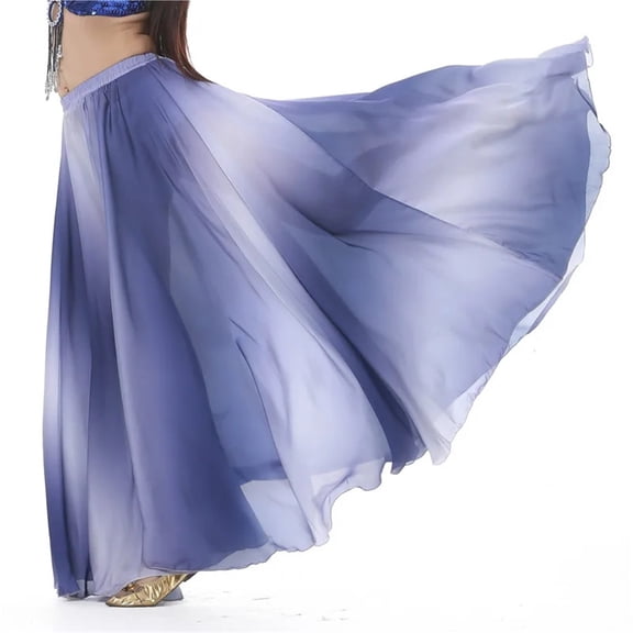 Dance Performance Set Gradient Color Large Swing Skirt