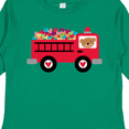 thumbnail image 4 of Inktastic Valentine Fire Truck Heart Bear Boys or Girls Long Sleeve Toddler T-Shirt, 4 of 5
