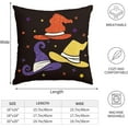 thumbnail image 6 of Halloween Pillow Covers 18x18 Set of 2 Colorful Witch Hat Star Decorative Throw Pillow Covers Fall Halloween Cushion Cases for Home Sofa Couch Farmhouse Decorative, 6 of 6