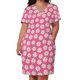 thumbnail image 3 of Vestido de noche de lujo con estampado de margaritas blancas en rosa para mujer traje holgado con bolsillos traje de verano para boda, 3 of 7