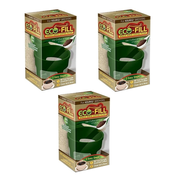 Filtro de café Reutilizable Eco-Fill PARA cafeteras K-Cup Breville Keurig Paquete de 3