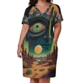 thumbnail image 2 of Vestido largo de psilocibina con bolsillos para mujer, novedad de verano., 2 of 6