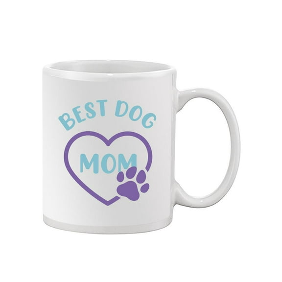 Best Dog Mom Heart W Paw Mug - Smartprints Designs,