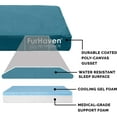 thumbnail image 5 of FurHaven Pet Products Indoor/Outdoor Oxford Cooling Gel Top Deluxe Mattress Pet Bed for Dogs & Cats - Deep Lagoon, Jumbo, 5 of 12
