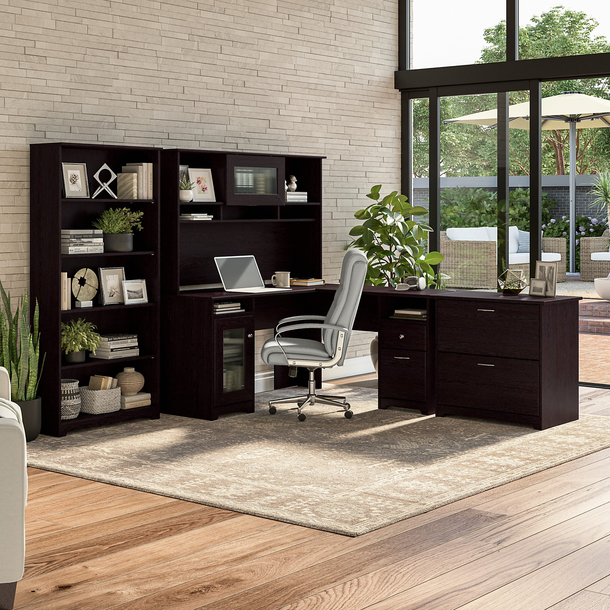 Cabot 2 Drawer Lateral File Cabinet in Chocolate Espresso Oak - Engineered Wood