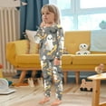 thumbnail image 4 of FORMRS Long Sleeve Top and Pants Pajama Set for Niños 2-Piece Sleepwear, Sizes 18M-8Y, Cute Ghosts, 4 of 6