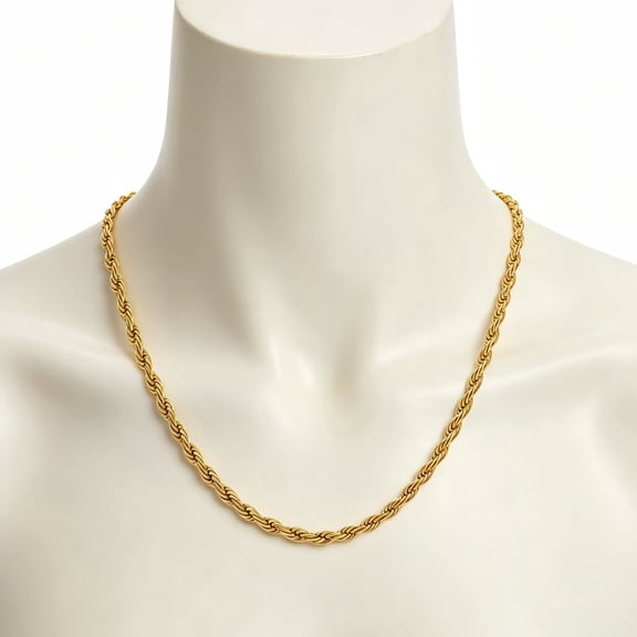 10k Real Gold Polished Necklace for Men, Real Solid Yellow Gold 2mm Mariner Link Chain Necklace for Women, Lobster Claw- 26"