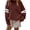 Brown #014, variant on Varsity Striped Oversized Sweatshirt For Women Crewneck Pullover Tops Basic sweatshirts, , Retro Sporty Drop Shoulder Fall Outfits Relaxed Fit For Casual Daily Wear S