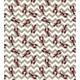 thumbnail image 3 of Ambesonne Animal Duvet Cover Sets, Lobsters on Zigzags Design, 2-Twin, Dark Tan and Maroon, 3 of 3