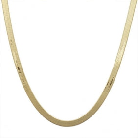 10k Yellow Gold Super Flexible Silky Herringbone Chain Necklace 0.12 (3mm)