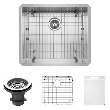 Vigo 23 Undermount Stainless Steel Kitchen Sink Grid and Strainer