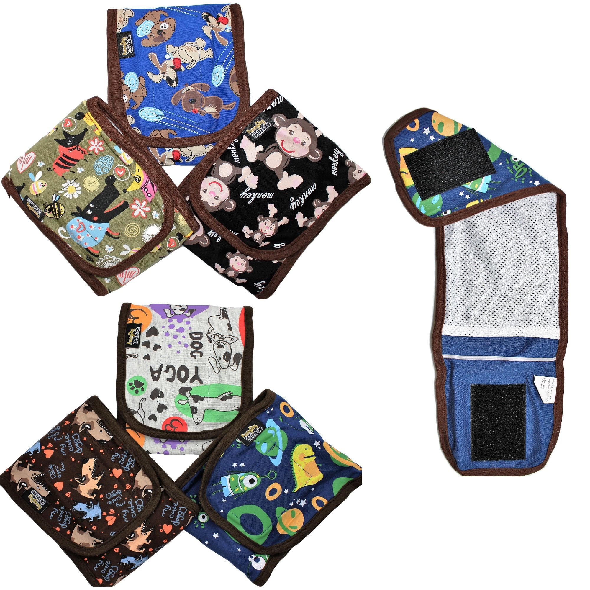 3-Piece Washable Male Dog Belly Band Wrap Reusable for Small Breeds BBG sz Small (waist: 10 - 11 )