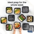 thumbnail image 3 of GoodCook Meal Prep 3 Cup Square, 20-Piece, Blue, Made without BPA, 3 of 9