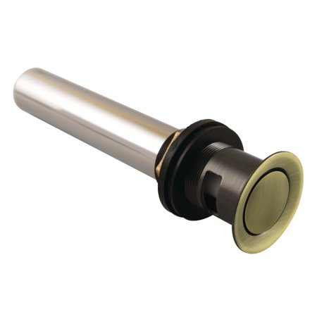 Kingston Brass KB8103 Push Pop-Up Drain with Overflow  22 Gauge  Antique Brass
