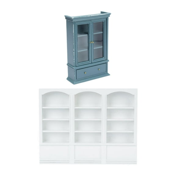 Armario y Librería en Miniatura, Decoración Moderna para el Hogar