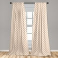thumbnail image 5 of Ambesonne Geometric Curtains, Modern Pink Squares, Pair of 28"x84", Peach Cream, 5 of 5