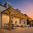 thumbnail image 2 of AECOJOY 20' x 10' Wood Gazebo, Outdoor Heavy Duty Wooden Pergola on Clearance, Patio Lean to Hardtop Awnings, 2 of 9