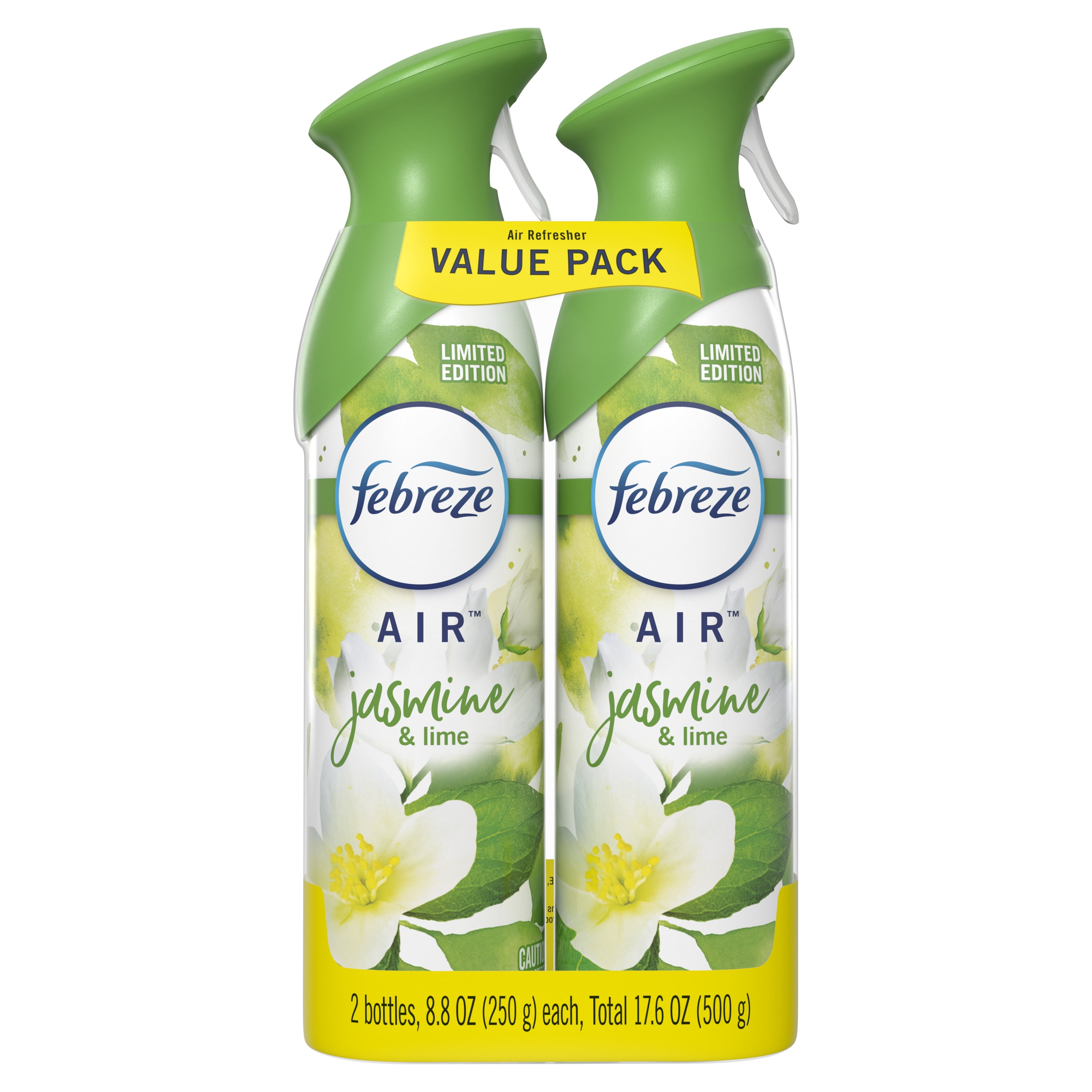 Febreze OdorEliminating Air Freshener Spray, Jasmine and Lime, 2 ct