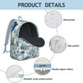 thumbnail image 4 of Waterproof School Backpack with Starfish & Seashells, Nautical Ocean Life Design for Teens, Lightweight College Bookbag with Coral, Fish & Seahorse Pattern, 4 of 5