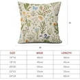 thumbnail image 6 of Spring Yellow Floral Pillow Covers 16x16 Inch Sage Green Wild Flower Plant Butterfly Decorative Pillow Cases Vintage Seasonal Cushion Covers Farmhouse Home Decor For Porch Couch Outdoor Set of 2, 6 of 6